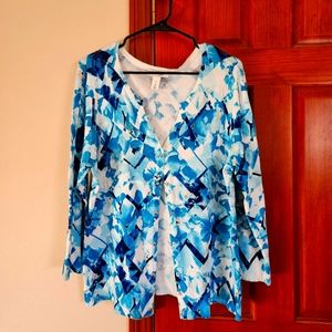 White House Black Market snap cardigan, size XL.